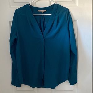 Forever 21 Teal Button Down Blouse